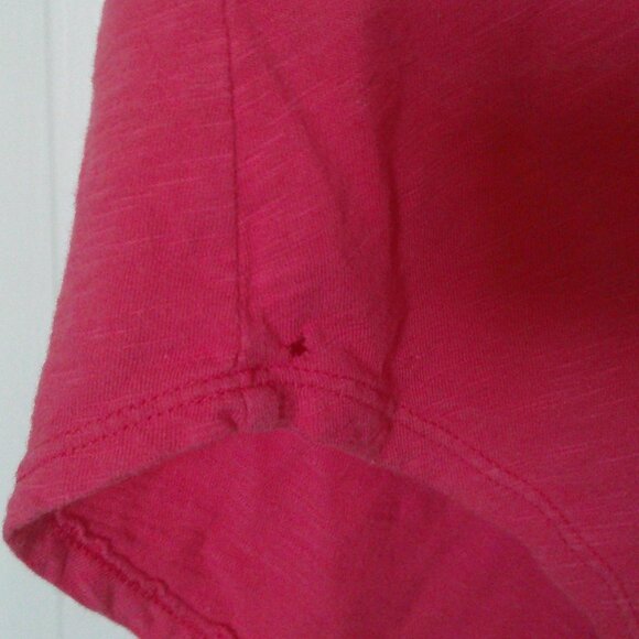 T.La Women's Pink Cotton Back Cutout Twisted Back Rolled Sleeve Top - Sz Large - Picture 3 of 7